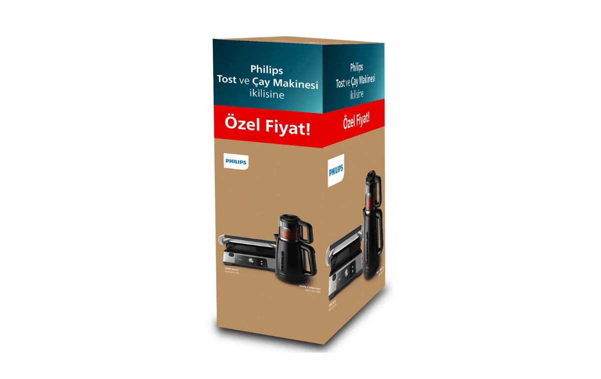 Izgara ve Tost Makinesi + Çay Makinesi Hediyeli - Philips Bxa0057/00 (Hd6301/90+Hd7301/00)