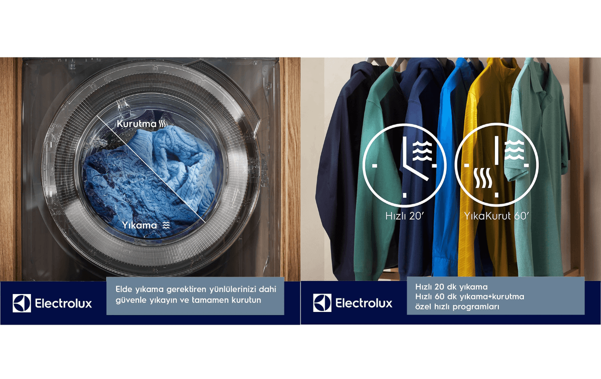 Electrolux Ew7W4492T 700 Serisi Steamcare 9/5Kg 1400 Devir Buharlı Kurutmalı Çamaşır Makinesi