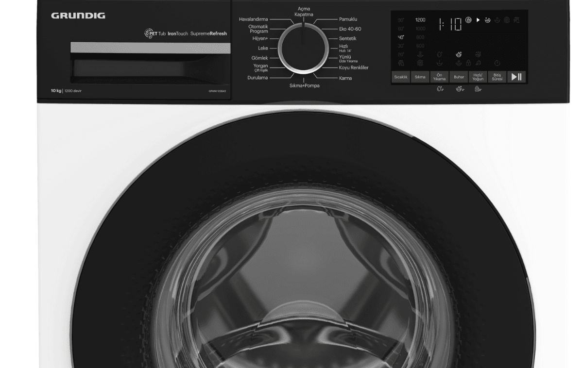 Grundig Gpwm 102643 10 Kg 1200 Devir Çamaşır Makinesi Beyaz