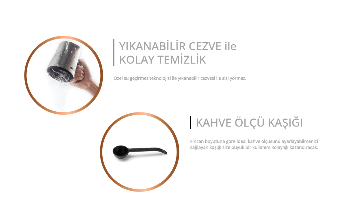 Türk Kahvesi Makinesi - Arzum OK0010 Okka Minio Pro Bakır