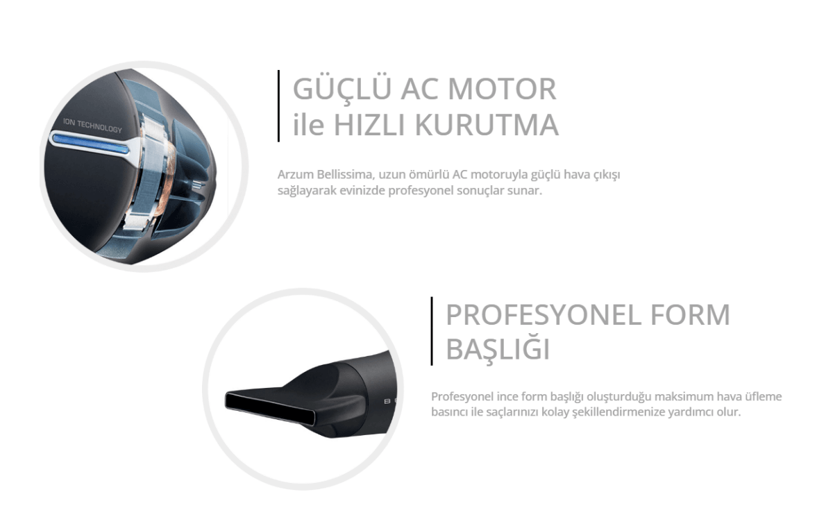 İyonlu Saç Kurutma Makinesi - Arzum AR5003 Profesyonel 2200W