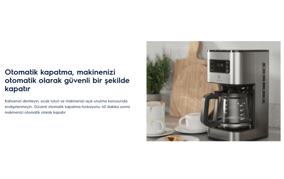 Electrolux E5CM1-6ST Aroma Zaman Ayarlı Filtre Kahve Makinesi