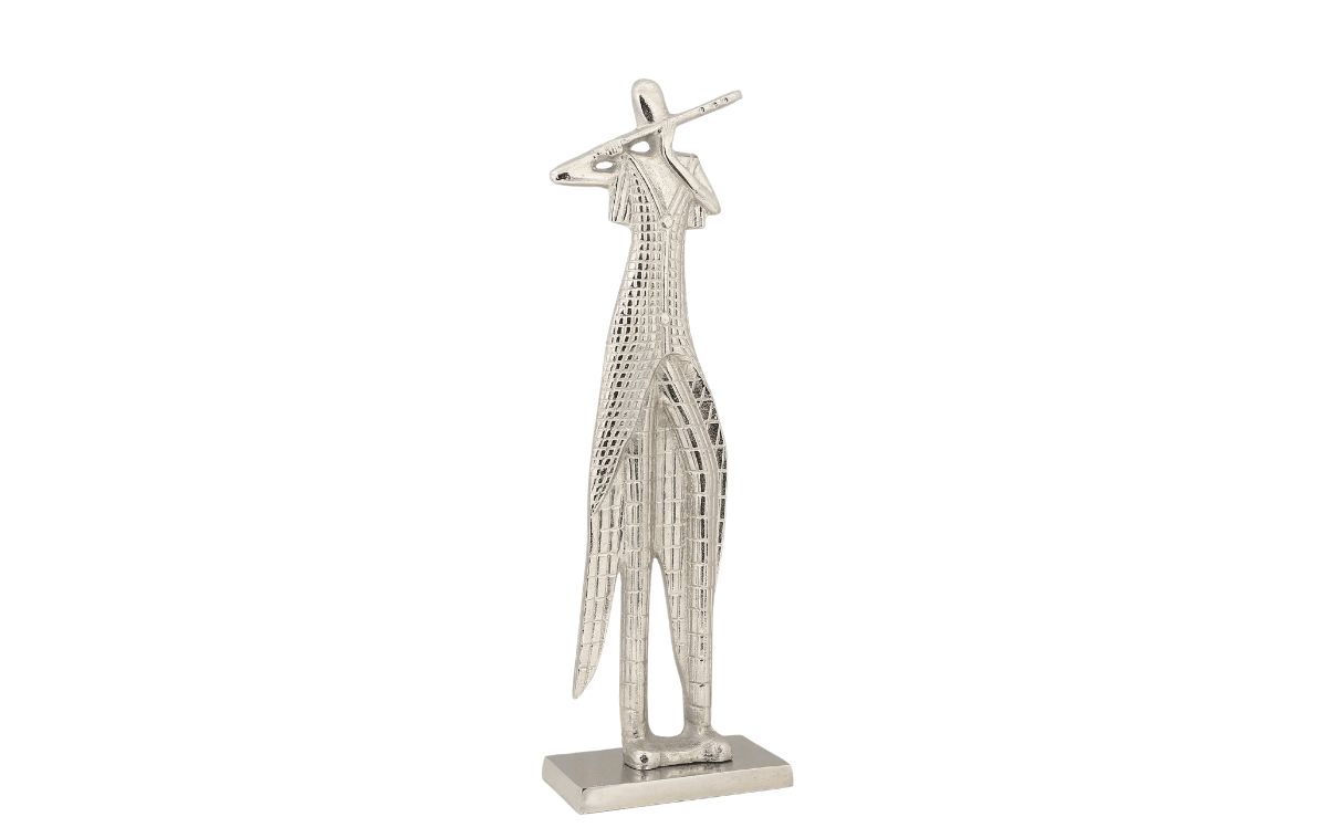 Hanzade Konsept Metal Flütçü Dekor 10x22x62 Cm - AK.IV0331