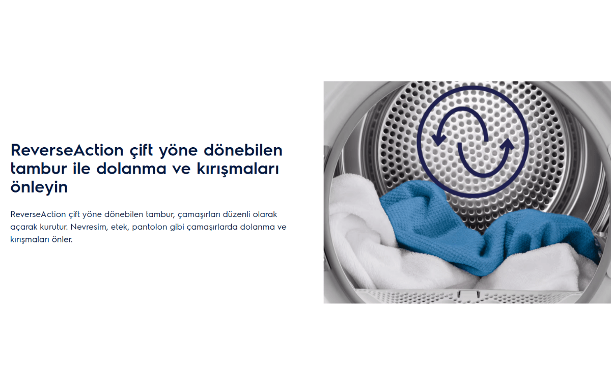Çamaşır Kurutma Makinesi 8 kg - Electrolux EW7H458ST PerfectCare 700