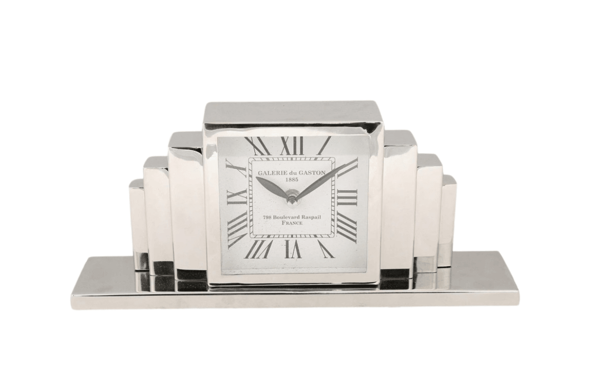 Hanzade Konsept Silver Metal Kare Saat 7x15x33 Cm - AK.IV0302