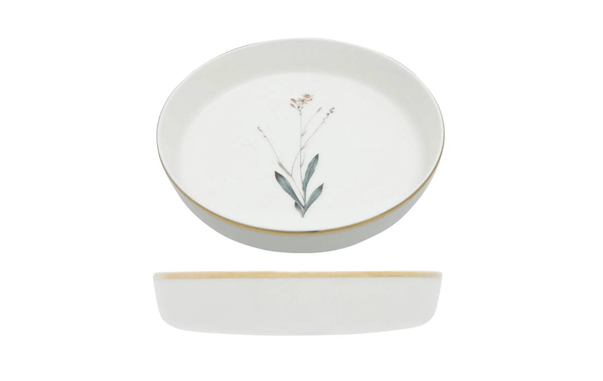 Porland Botanical Dörtlü Çukur Tabak Seti 19 cm
