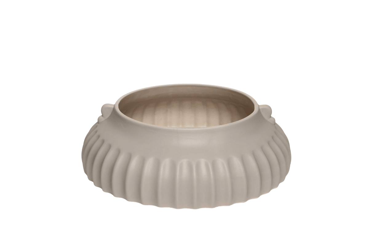 Hanzade Konsept Bowl Krem Vazo 33x33x10 Cm - AK.JL0046