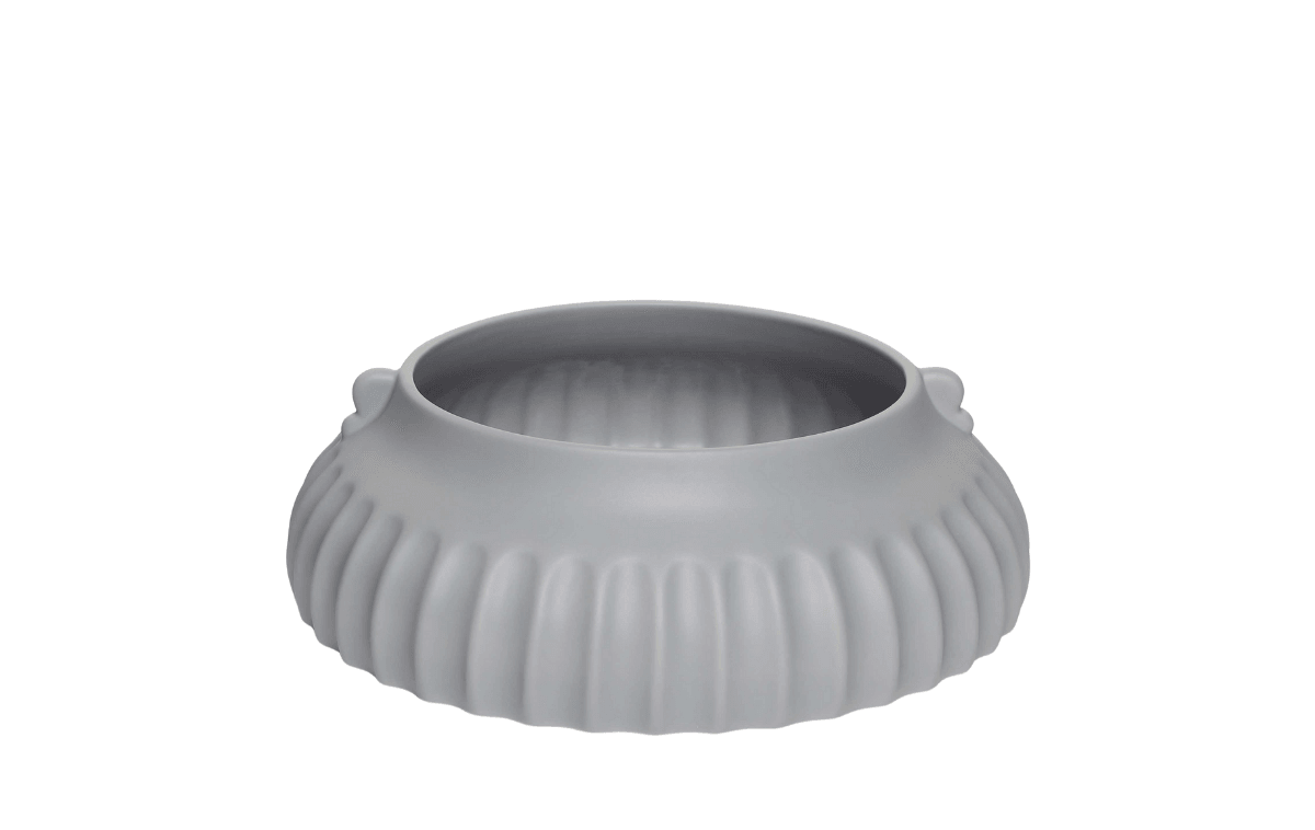 Hanzade Konsept Bowl Gri Vazo 33x33x10 Cm - AK.JL0044