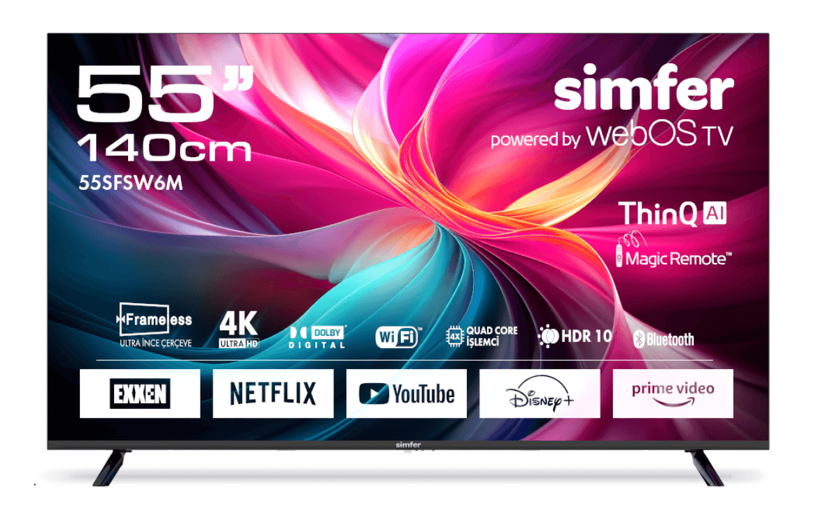 Simfer 55Sfsw6M 4K Ultra Hd 55'' 140 Ekran Webos Led Tv