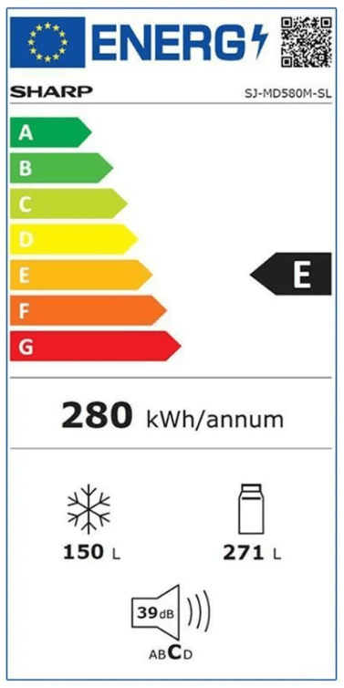 Sharp SJ-MD580M-SL Gardırop Tipi No-Frost Buzdolabı
