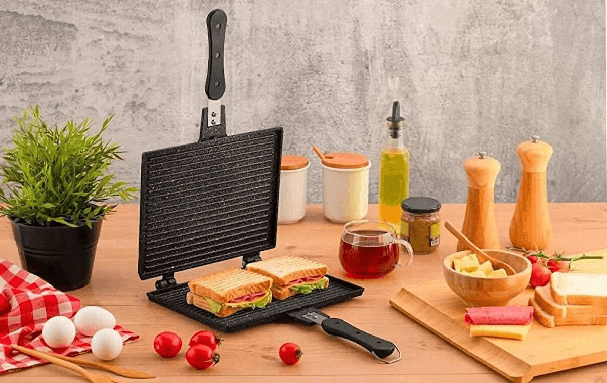 Fms Döküm Ocak Üstü El Tost Makinesi 20x26 Cm - D3001