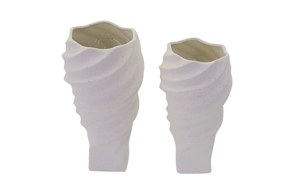 Hanzade Konsept İkili Set Kıvrımlı Vazo 18x29 Cm - 81006