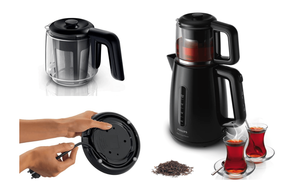 Izgara ve Tost Makinesi + Çay Makinesi Hediyeli - Philips Bxa0057/00 (Hd6301/90+Hd7301/00)