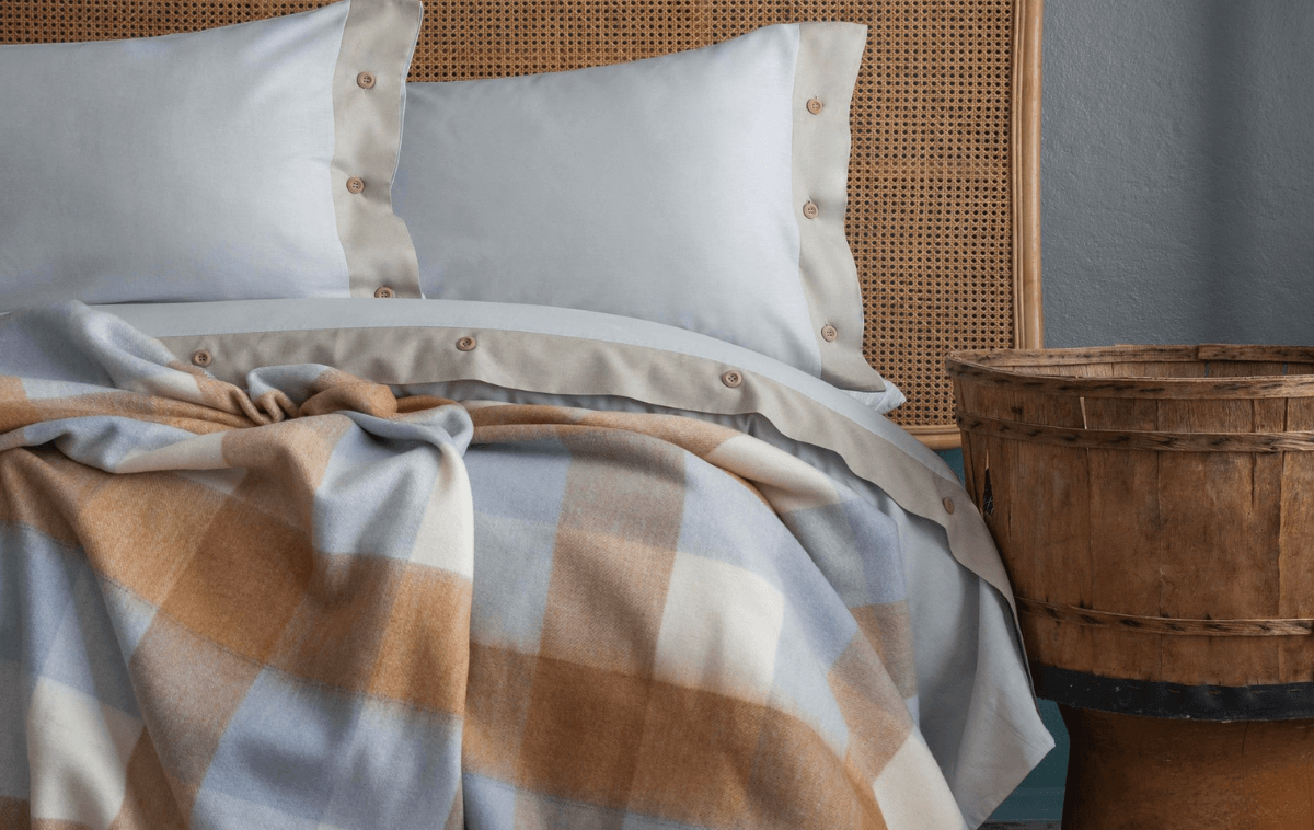 Apricitas Porto Çift Kişilik Battaniye & Nevresim Takımı Indigo