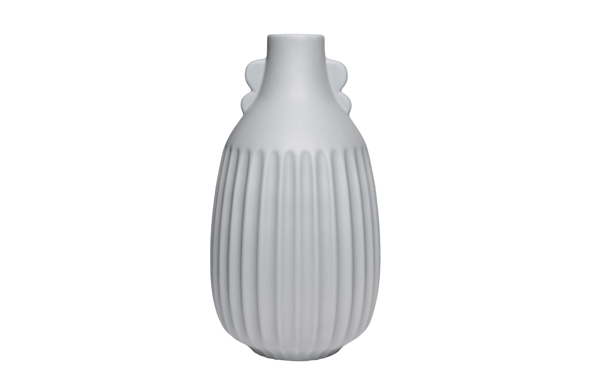 Hanzade Konsept Orta Boy Antik Gri Vazo 17x17x33 Cm - AK.JL0052