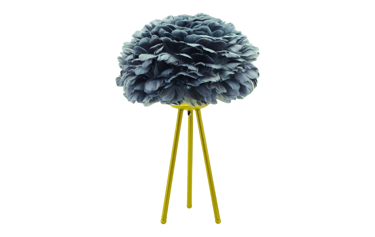 Hanzade Konsept Paris Gri Tüylü Abajur 45x58 Cm - 71443