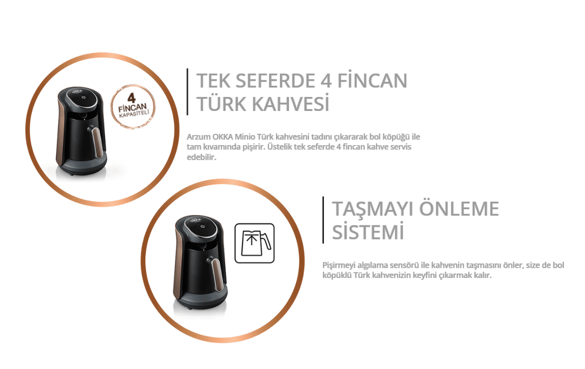 Türk Kahvesi Makinesi - Arzum Ok004 Okka Minio Toprak 