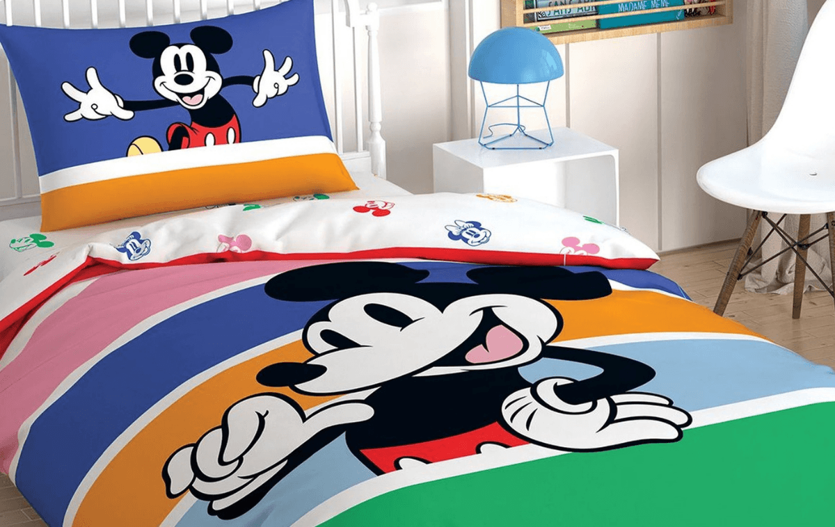 Taç Mickey Mouse Rainbow Tek Kişilik Disney Nevresim Takımı - 3607