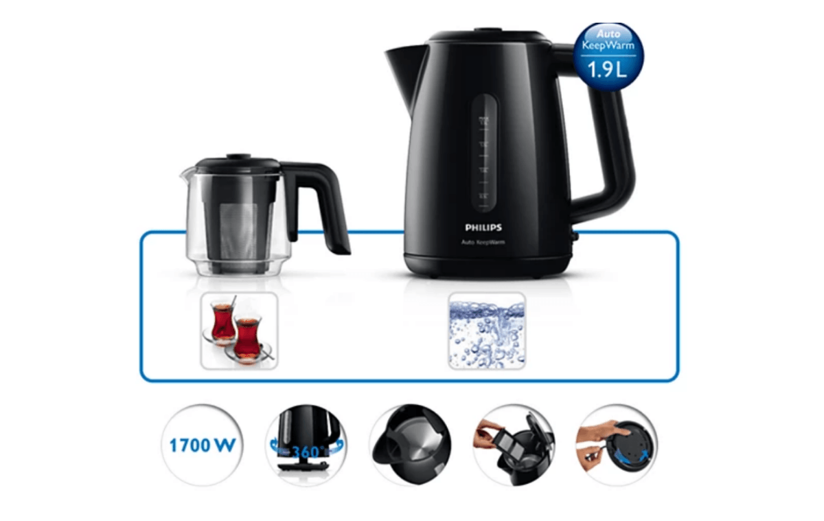 Izgara ve Tost Makinesi + Çay Makinesi Hediyeli - Philips Bxa0057/00 (Hd6301/90+Hd7301/00)