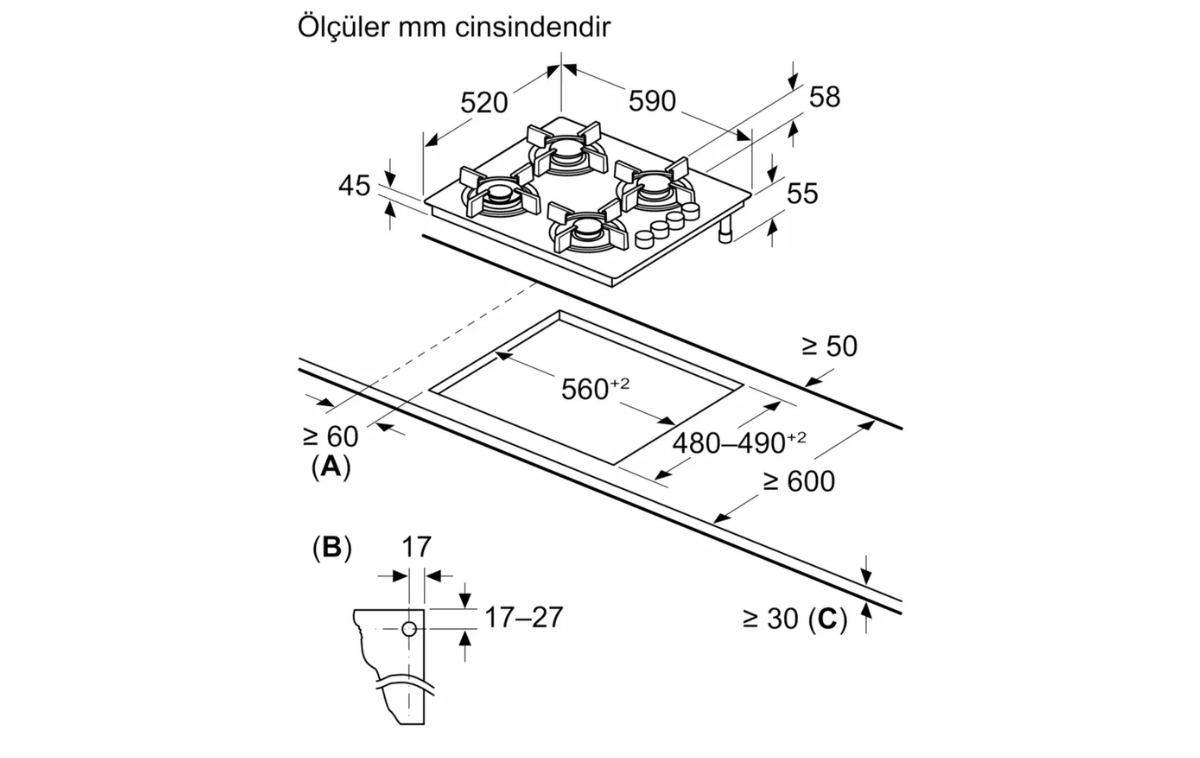 Ankastre Ocak - Profilo OE36P9P10D 