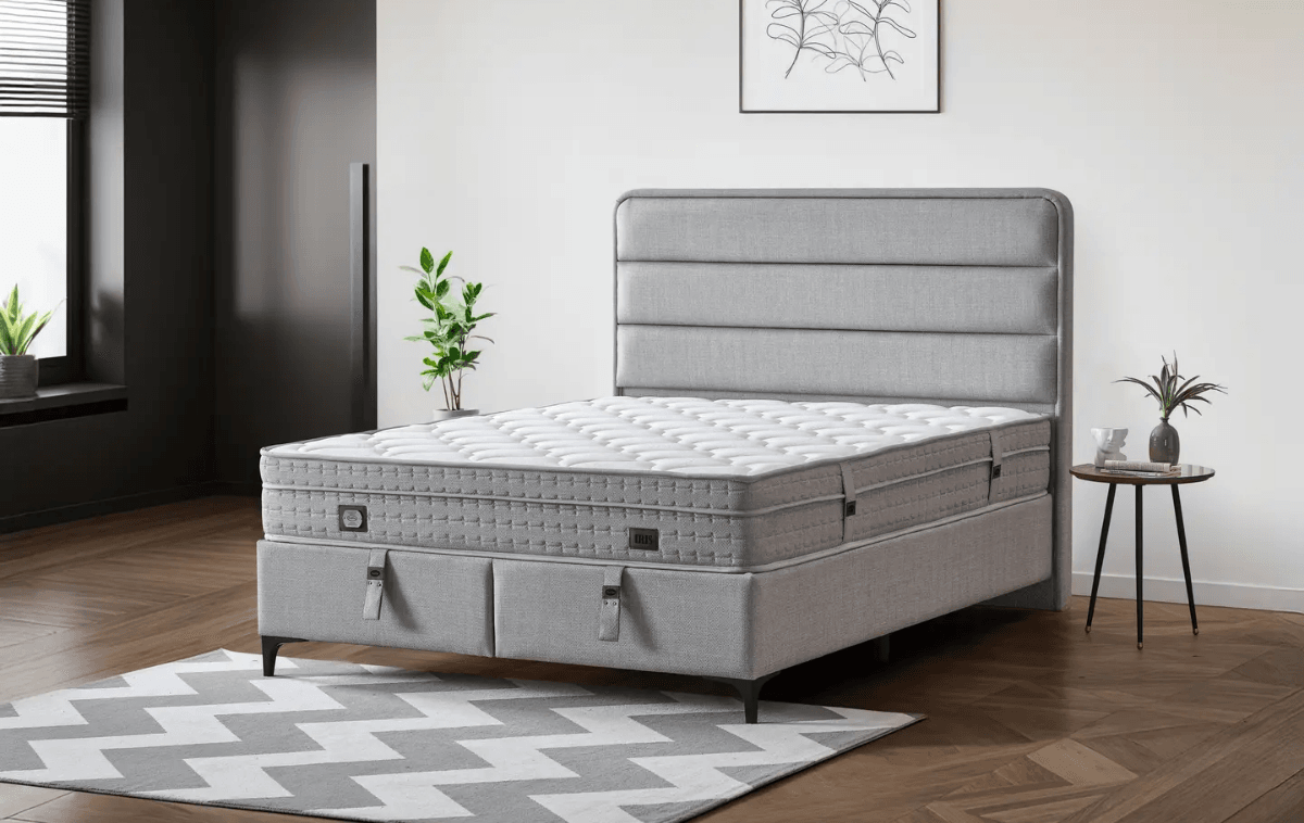 Pg İris 160x200  Baza+Başlık+Yatak Set