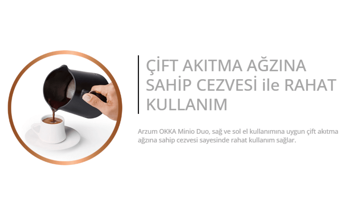 Arzum Ok006 Mınıo Duo Bakır Türk Kahve Makinesi