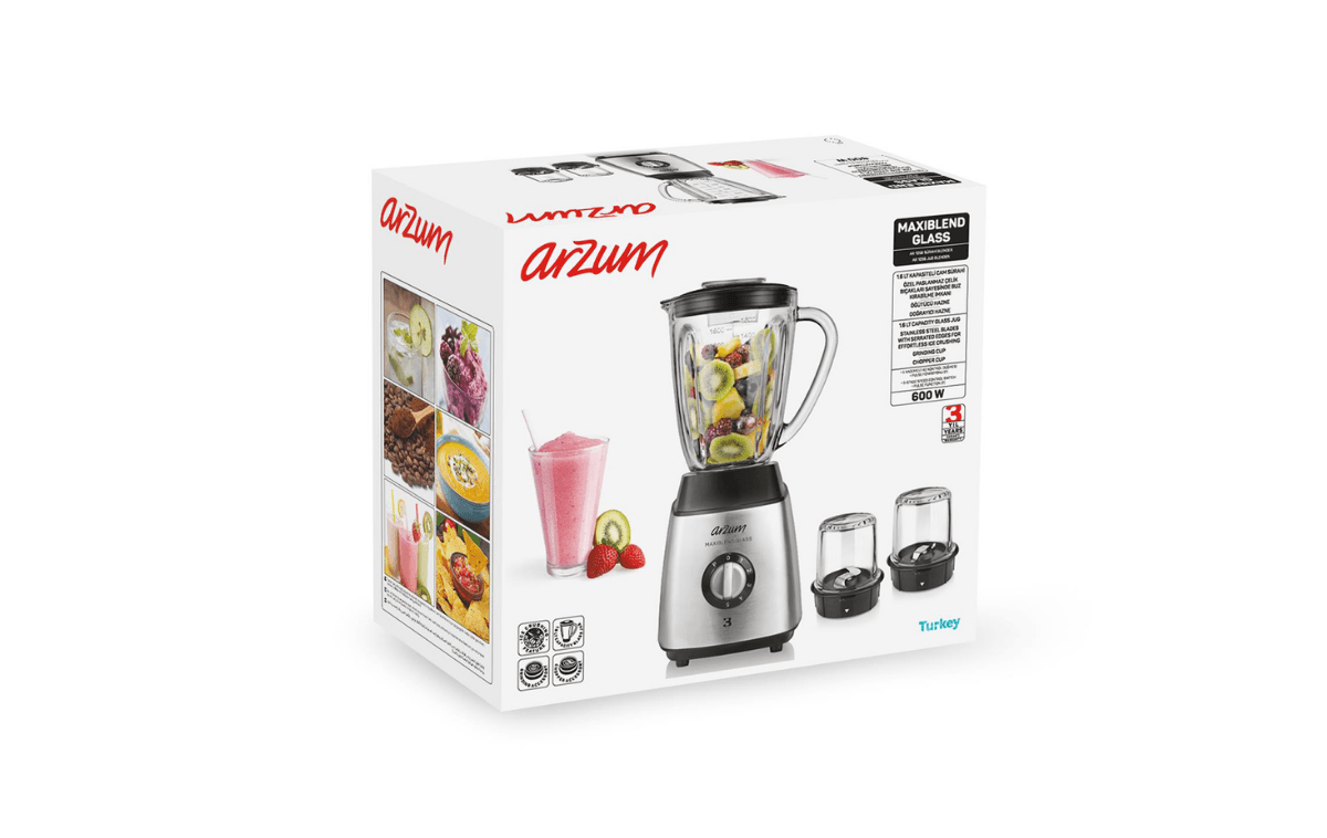 Arzum Ar1056 Maxıblend Glass Sürahi Blender Paslanmaz Çelik