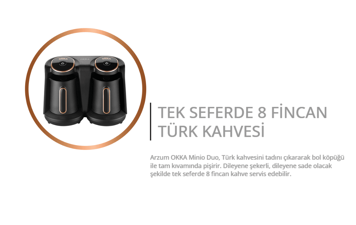 Arzum Ok006 Mınıo Duo Bakır Türk Kahve Makinesi