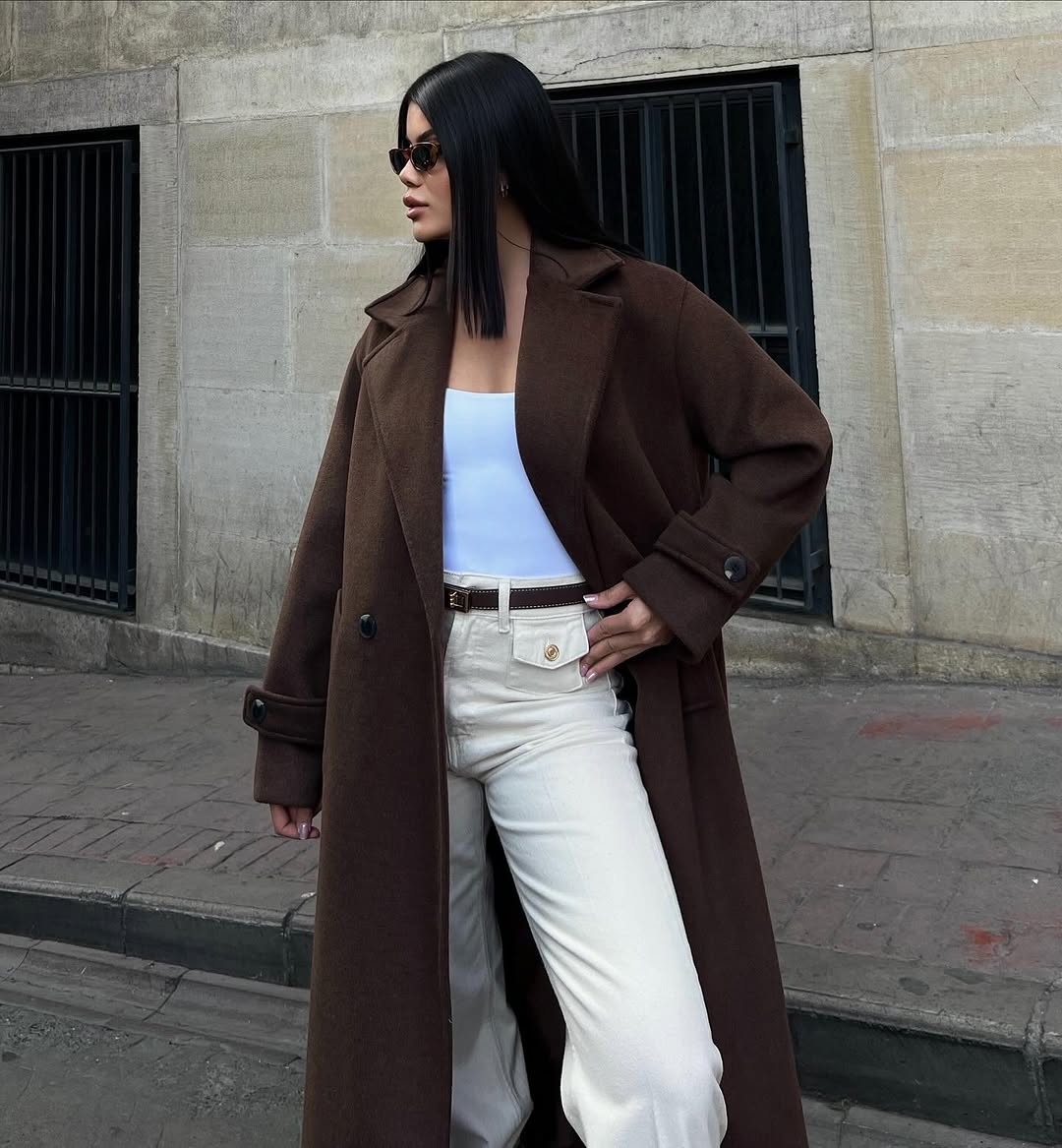 Kruvaze Kesim Kışlık Trençkot Palto