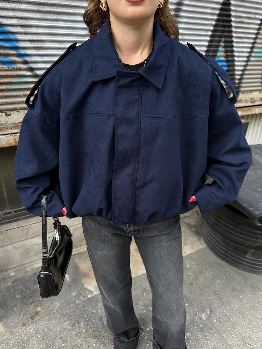 KADIN Süet Premium Bomber Ceket