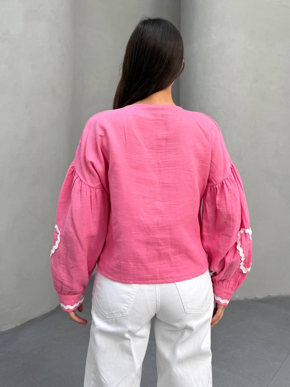 KALP CEPLI MUSLIN KIMONO - Pembe