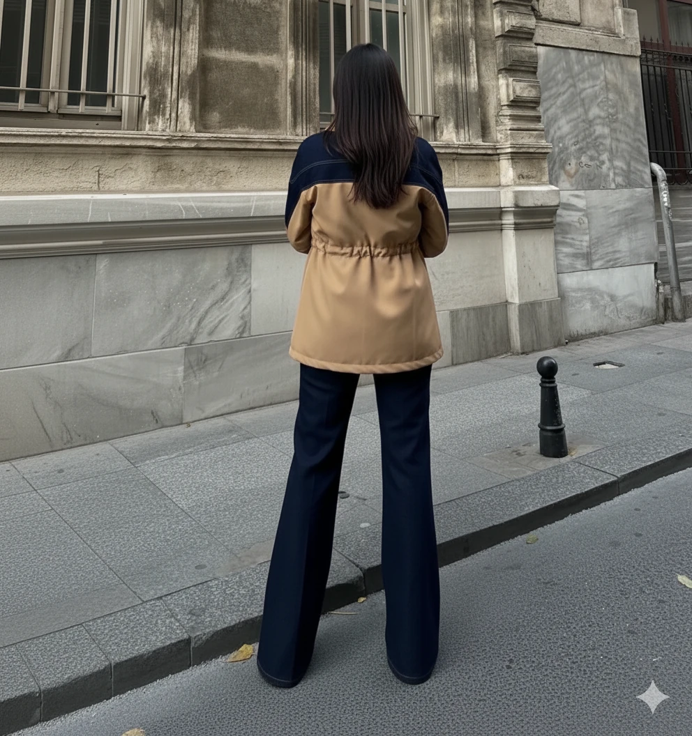 Cemo Denim Detaylı Rüzgarlık Ceket Fermuarlı