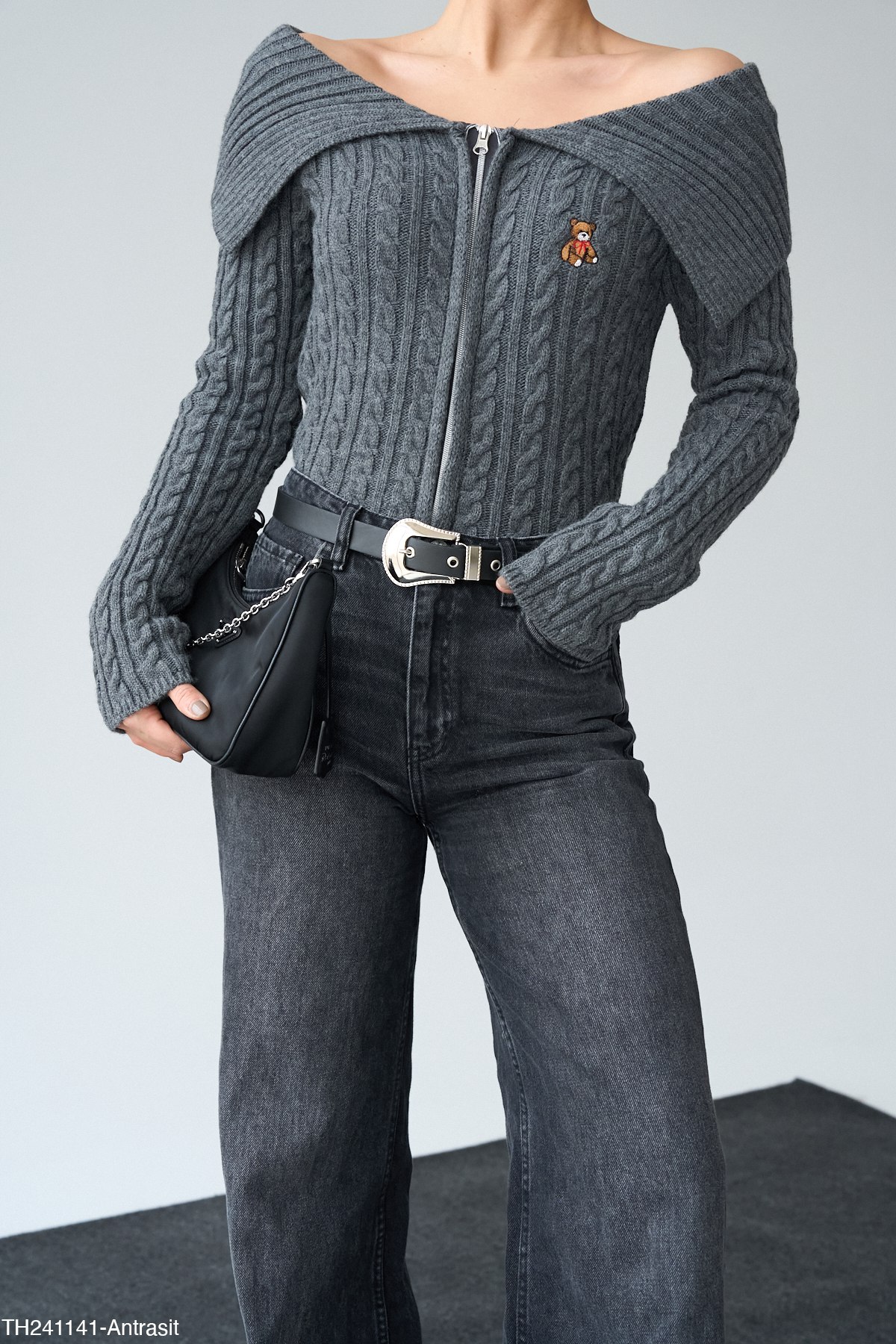 FERMUARLI AYICIKLI HIRKA - Antrasit