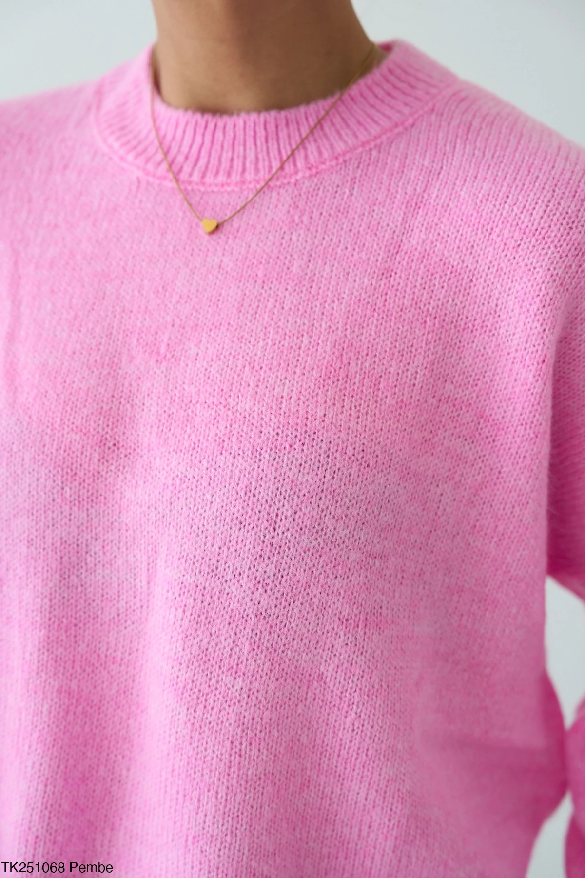 Bisiklet Yaka Oversize Triko Kazak