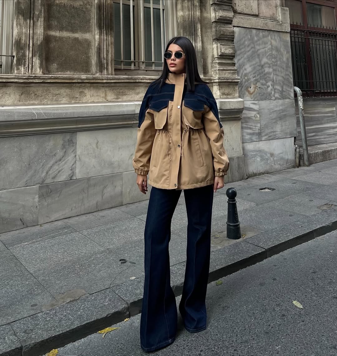 Cemo Denim Detaylı Rüzgarlık Ceket Fermuarlı