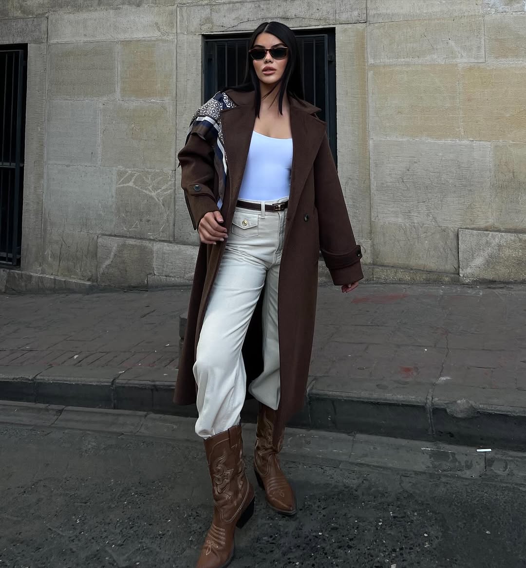 Kruvaze Kesim Kışlık Trençkot Palto