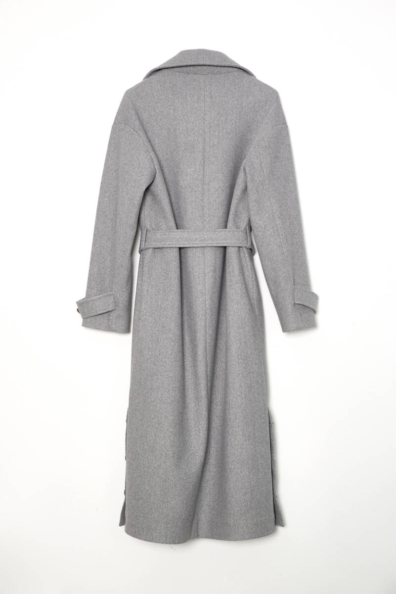 KADIN GOLD DÜGMELİ KABAN - Gri