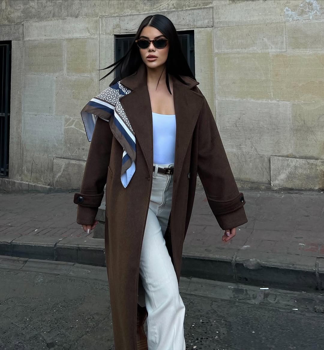 Kruvaze Kesim Kışlık Trençkot Palto