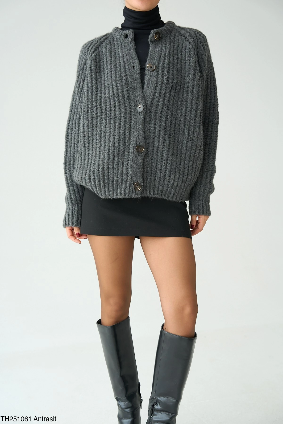 Kalın Örgü Oversize Triko Kazak