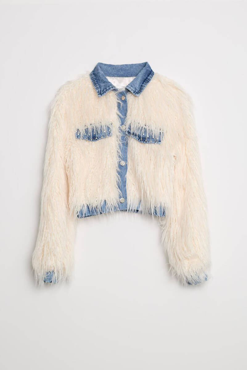 Taşlı Peluş-Jean Mont - Bej