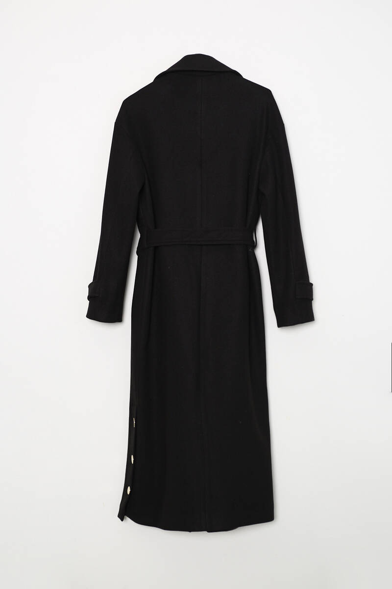 KADIN GOLD DÜGMELİ KABAN - Siyah