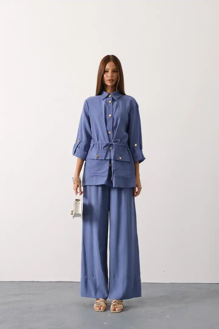 GOMLEK DETAYLI TAKIM - Antrasit