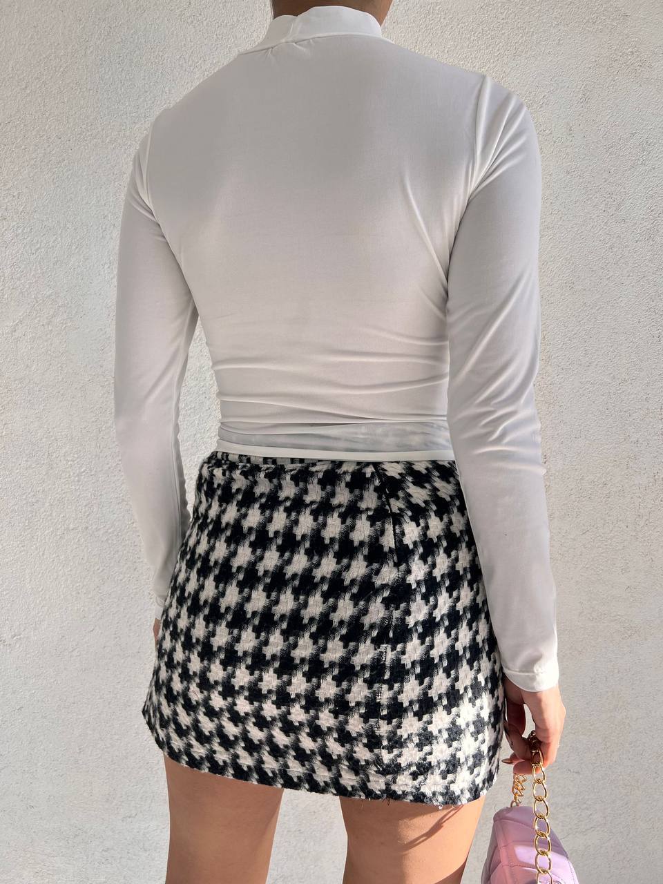 Kadın Yarım Boğaz Büzgülü Sandy Kumaş Bluz - Taş