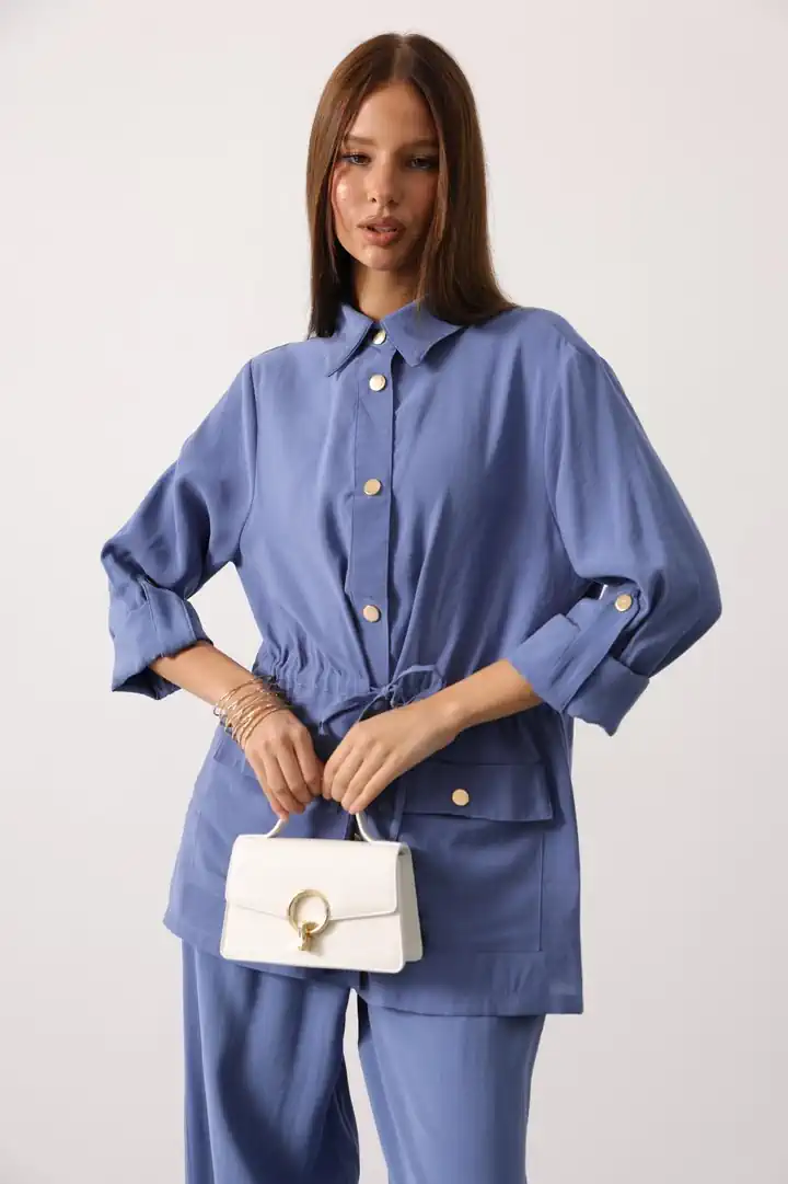 GOMLEK DETAYLI TAKIM - Antrasit