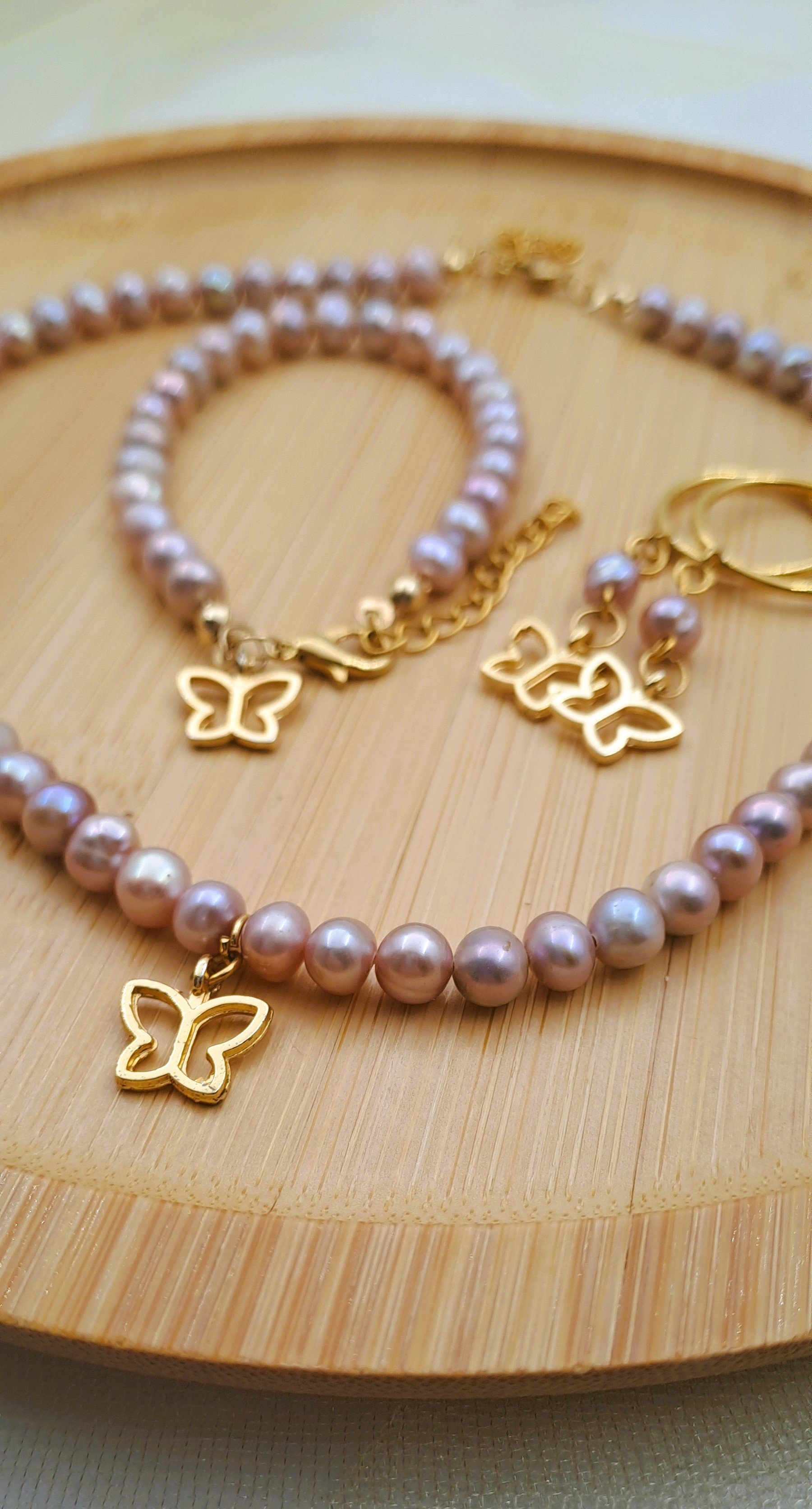 Lilac Dream-001 İnci Kolye