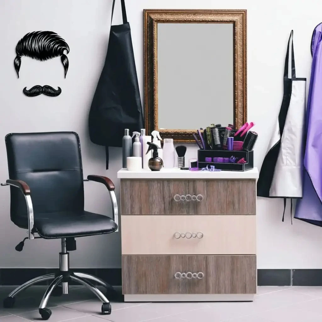 Metal Wall Art Hair and Mustache