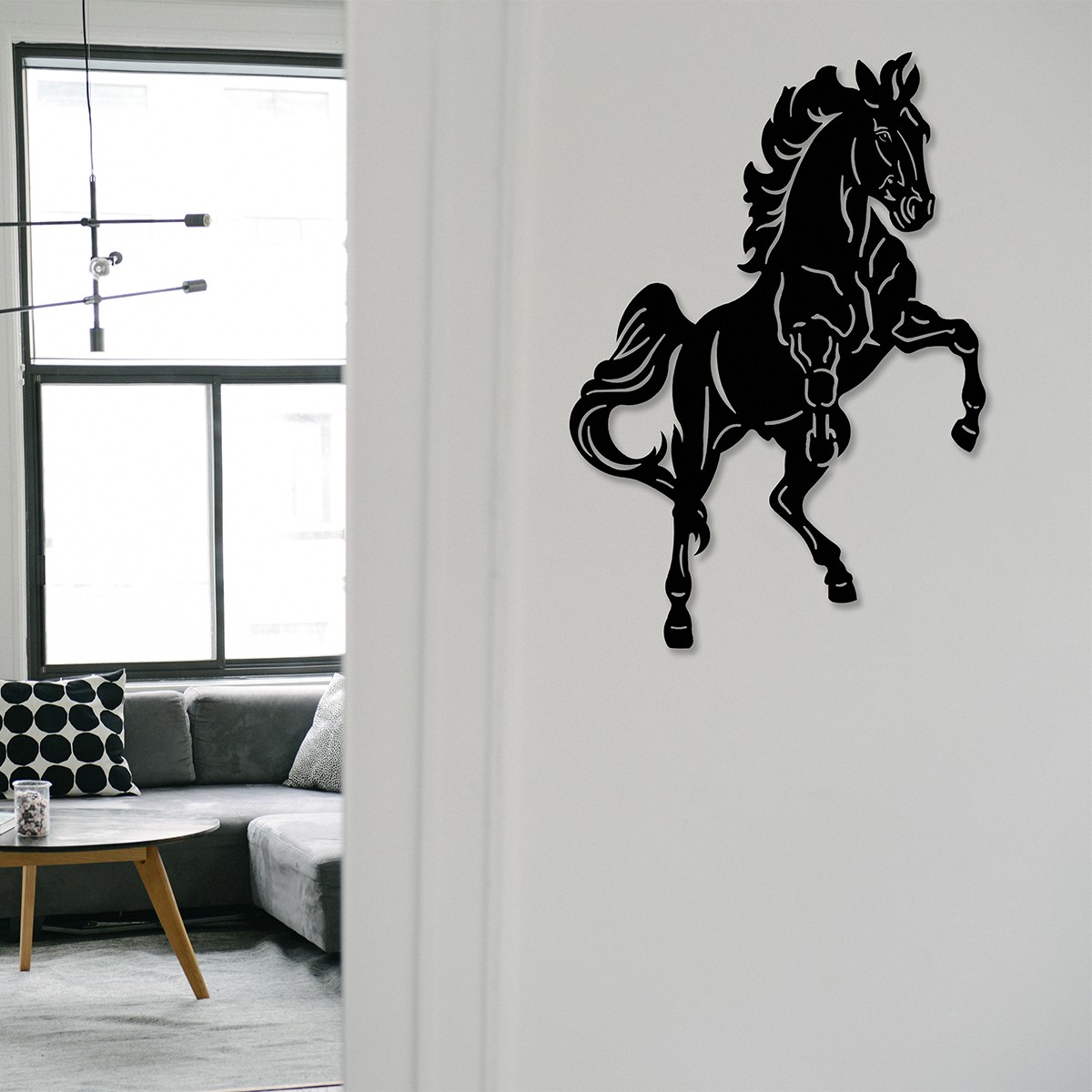 Metal Wall Art Stylized Rearing Horse