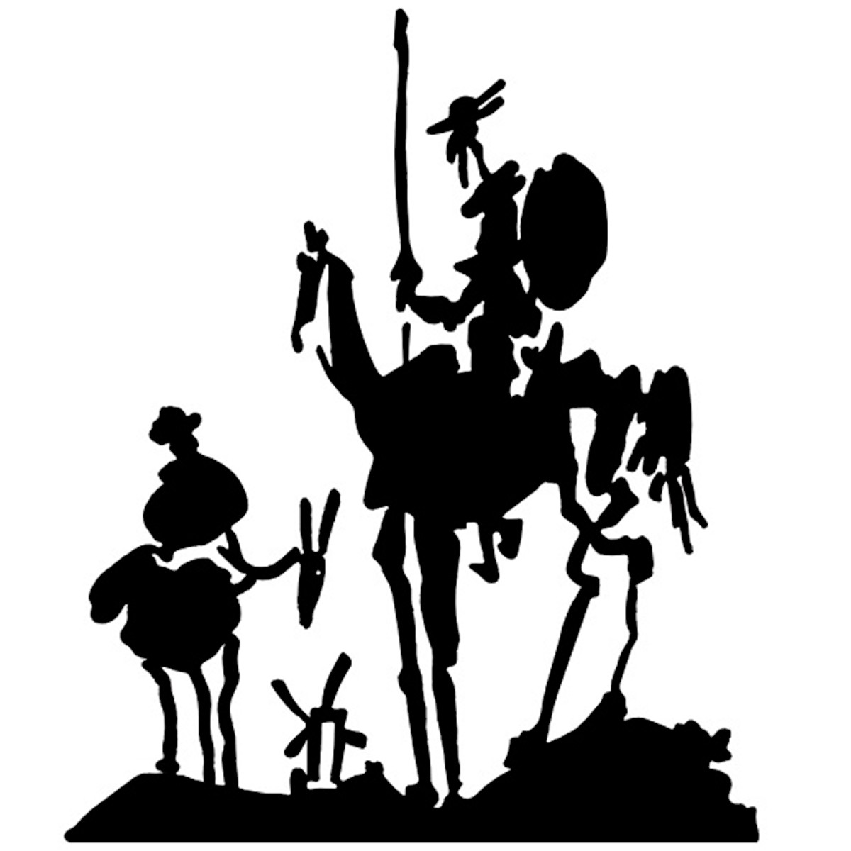 Metal Wall Art Modern Metal Don Quixote Silhouette