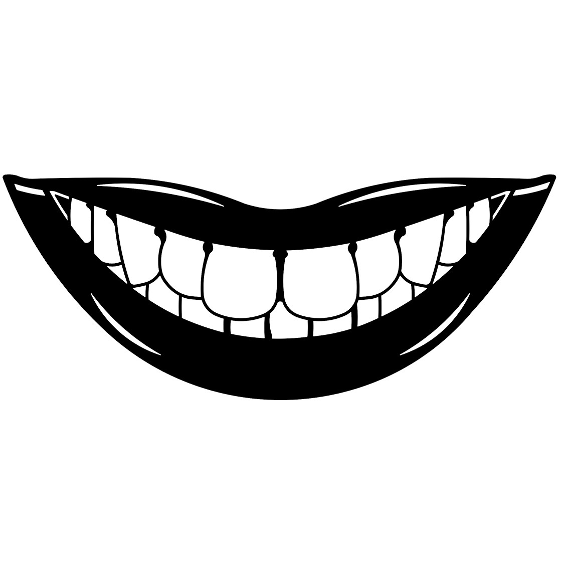 Metal Wall Art Stylized Smiling Teeth