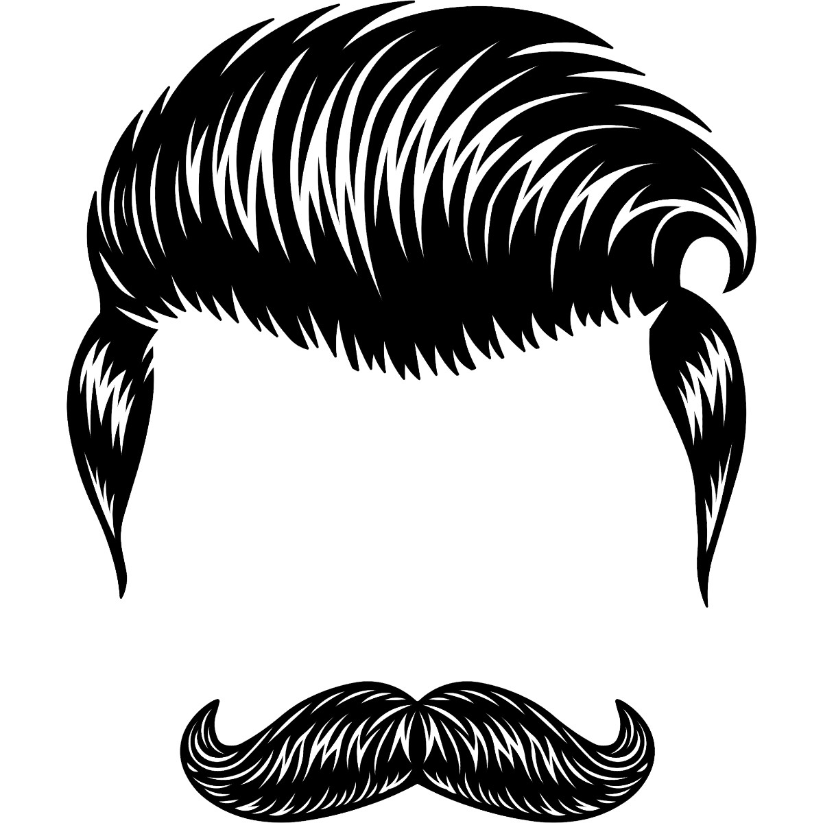 Metal Wall Art Hair and Mustache